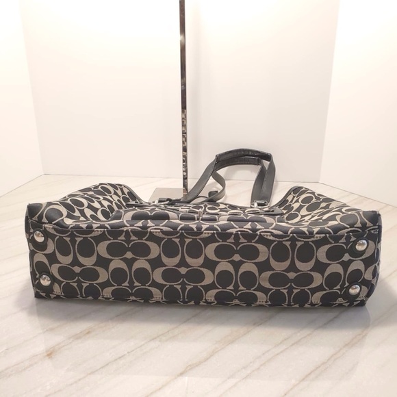 Coach F19188 Penelope Satchel in Black Logo Print - Picture 7 of 15